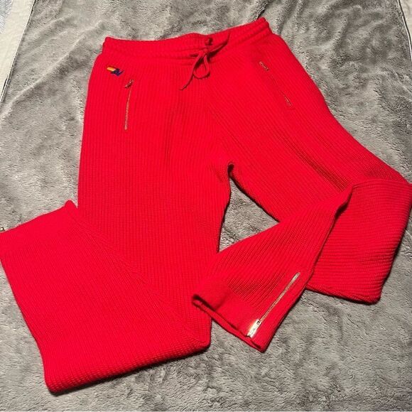 Cashmere!AviatorNation🌈CabinCashmereSweater Pant ZipPockets Made in USA - Picture 3 of 17
